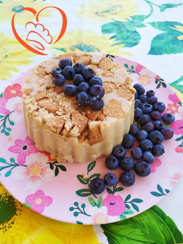 Budino alla vaniglia con biscotti