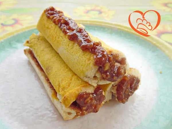 Rotolini di pancarre’ al forno con crema alle nocciole
