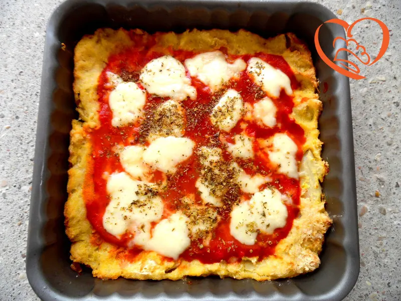 Pizza margherita di cavolfiore