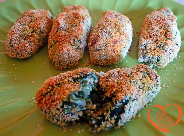 Bastoncini di patate e spinaci