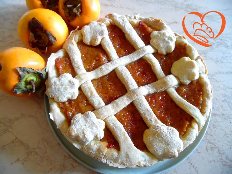Crostata con marmellata di cachi