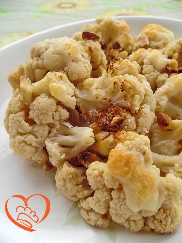 Cavolfiori gratinati con formaggio e mandorle