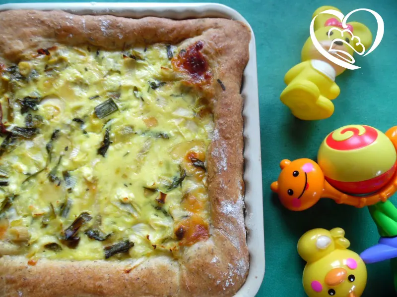 Crostata con porri e formaggi