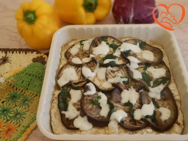 Focaccia melanzane e formaggio