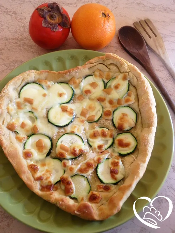 Focaccia scamorza e zucchine