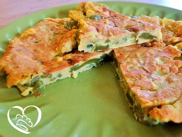 Frittata farinata di ceci e peperoni
