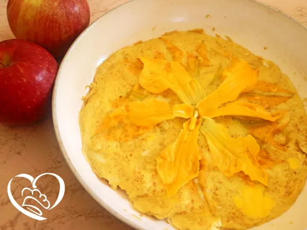 Frittata con fiori di zucca
