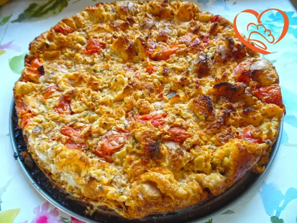 Frittata di pane e pomodorini