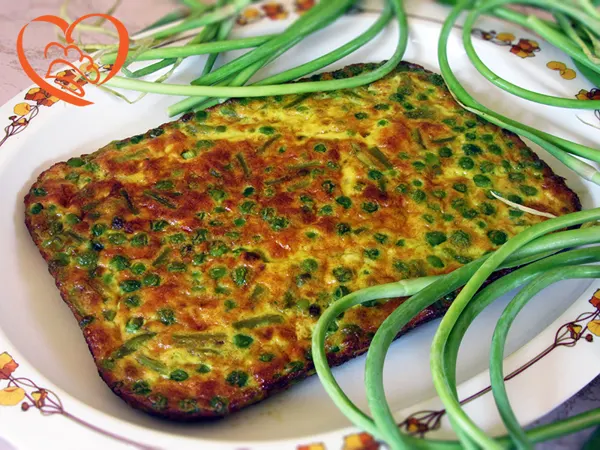 Frittata di piselli speziata