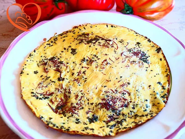Frittata con sfilacci di cavallo