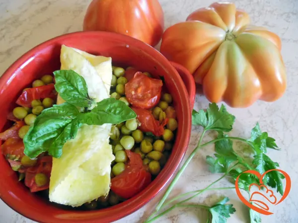 Frittatina in coccio con piselli