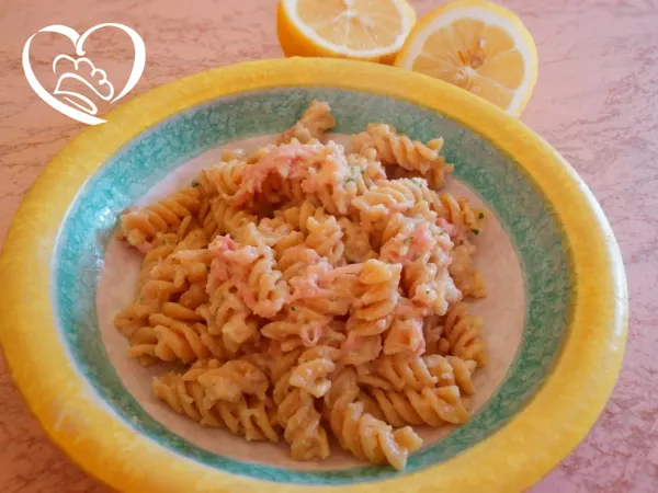 Fusilli limone e speck