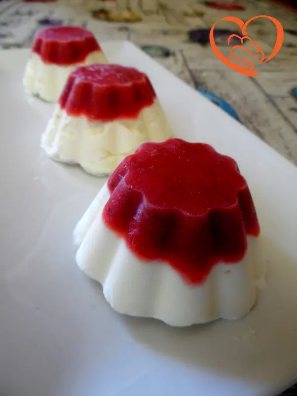 Gelato panna e fragole