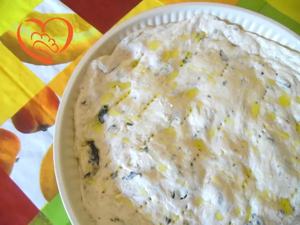 Impasto focaccia al basilico
