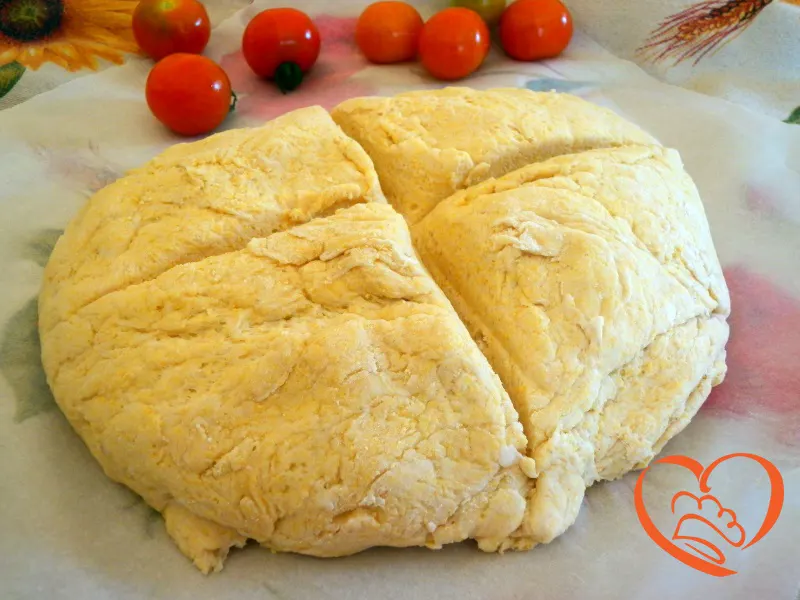 Impasto pane "rapido" salato, con farina di mais giallo