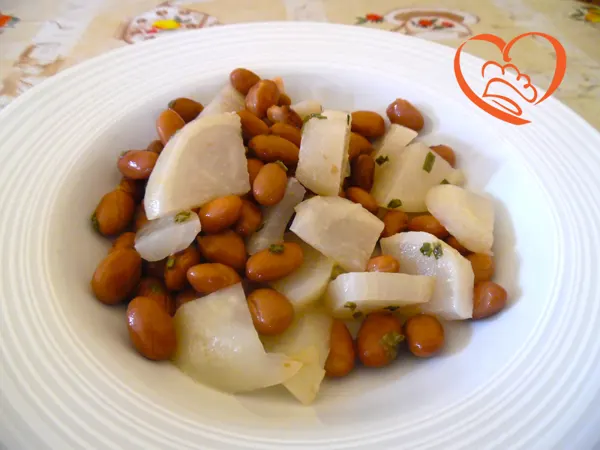Insalata di rape bianche e borlotti