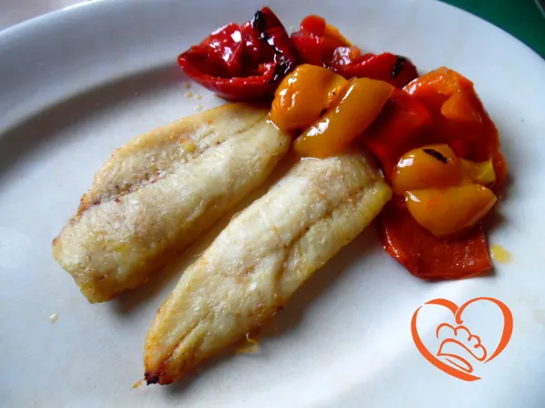 Merluzzo con peperoni in agrodolce