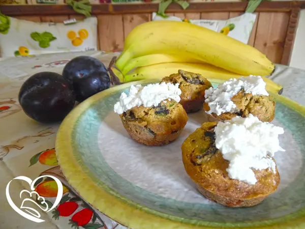 Muffins di funghi con crema di formaggio