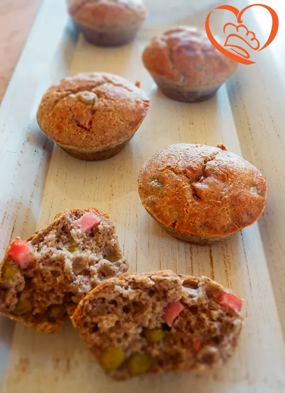 Muffins prosciutto e piselli