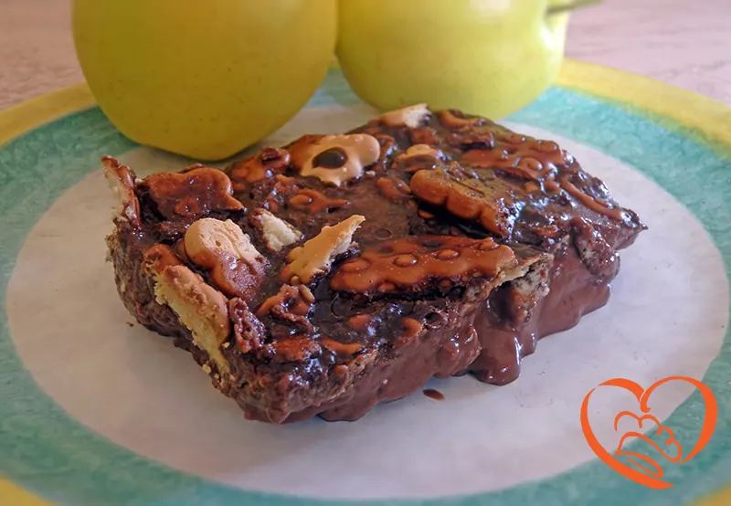 Pannacotta al cioccolato con biscotti