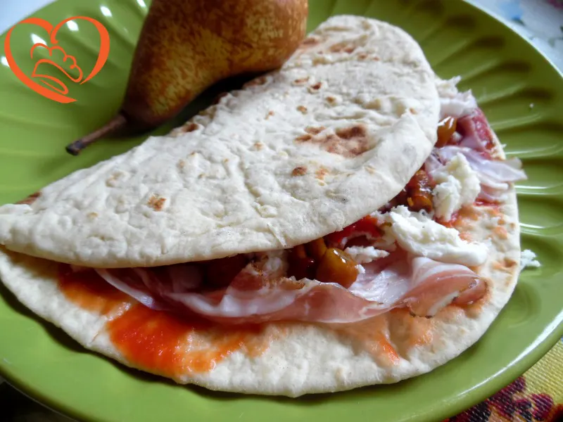 Piadina funghi e pancetta