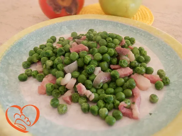 Piselli con pancetta