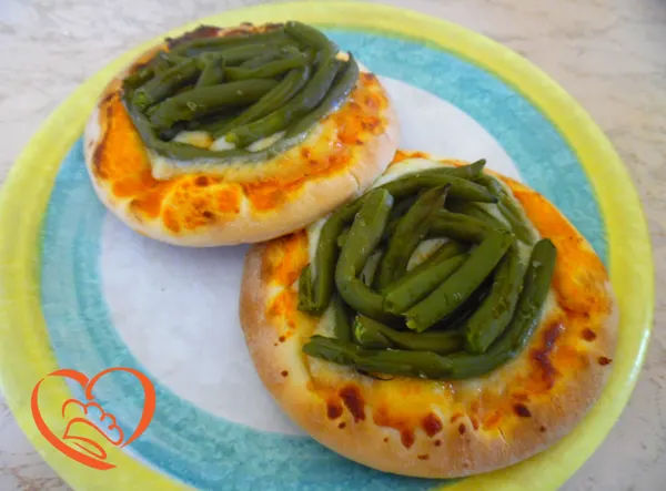 Pizza con fagiolini