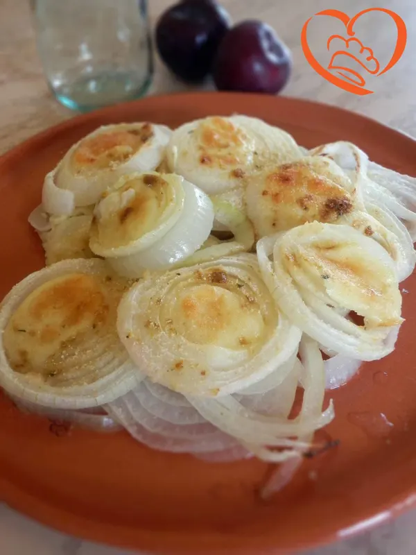 Sformato di cipolle con formaggio