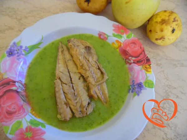 Sgombri su crema di zucchine