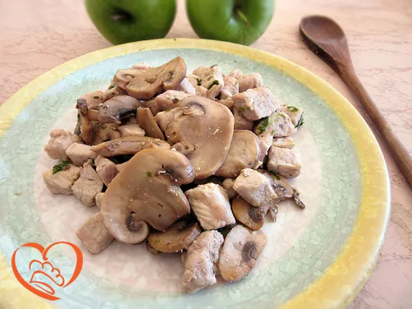 Spezzatino di maiale con funghi