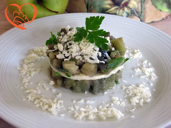 Tartare di melanzane con formaggi