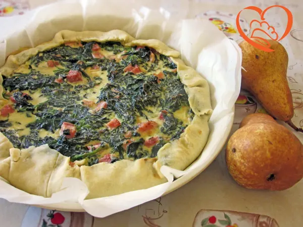 Torta briséé spinaci e prosciutto cotto