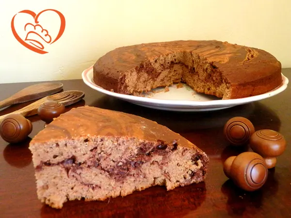 Torta marmorizzata castagne e cacao
