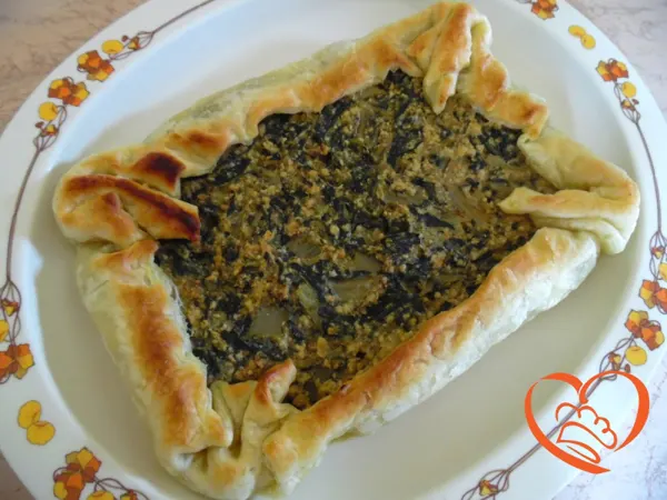 Torta di sfoglia con coste e ricotta