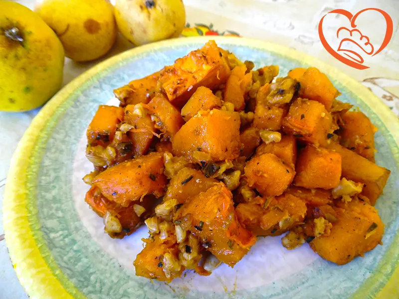 Zucca in agrodolce con noci