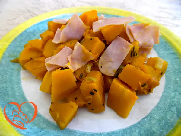 Zucca con prosciutto cotto