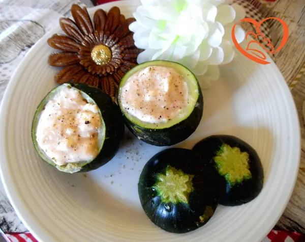 Zucchine tonde ripiene di cannellini