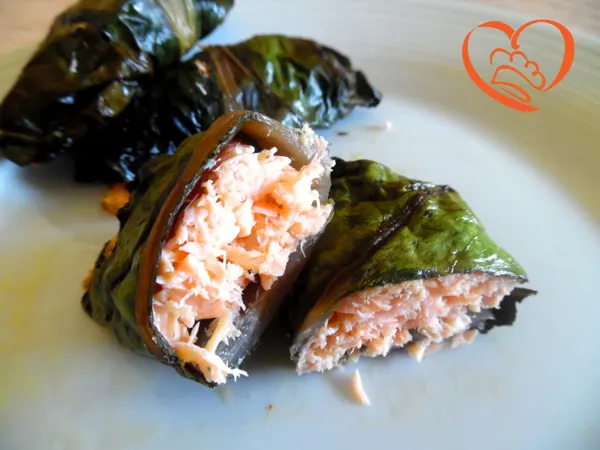 Involtini di coste ripieni di salmone