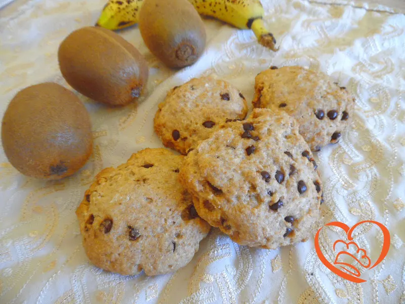 Biscotti integrali con gocce di cioccolato