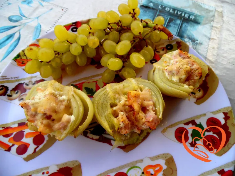 Finocchi ripieni di ricotta e prosciutto cotto
