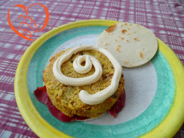 “Piadino” con burger di zucchine e bresaola