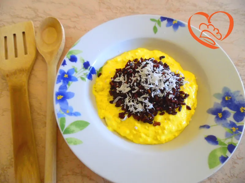 Riso venere con crema di zafferano