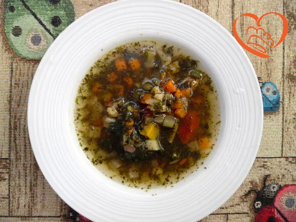 Minestrone con pesto
