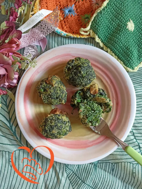 Polpette agli spinaci in friggitrice ad aria