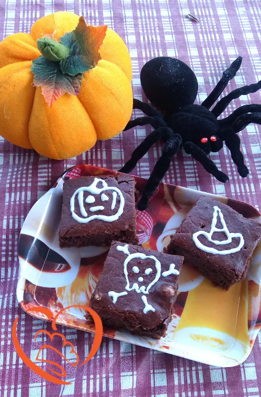 Brownies con uvetta di halloween