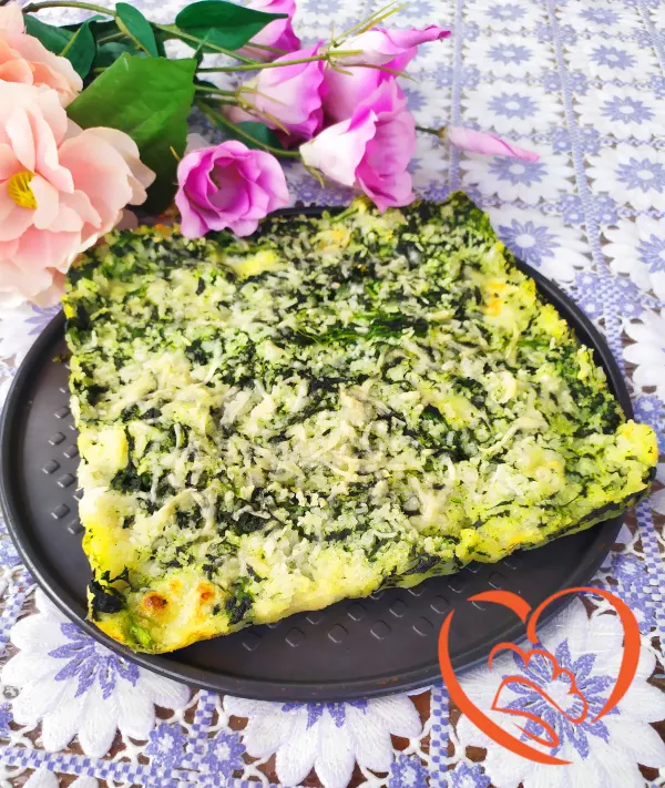 Sformato di riso con spinaci e formaggio