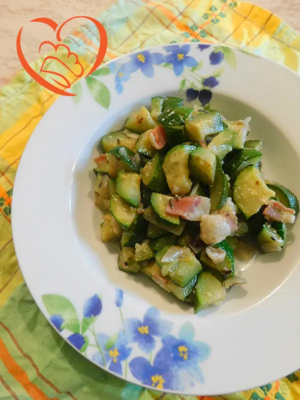 Zucchine con pancetta