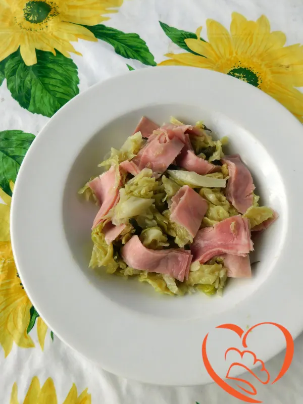 Verza con prosciutto cotto