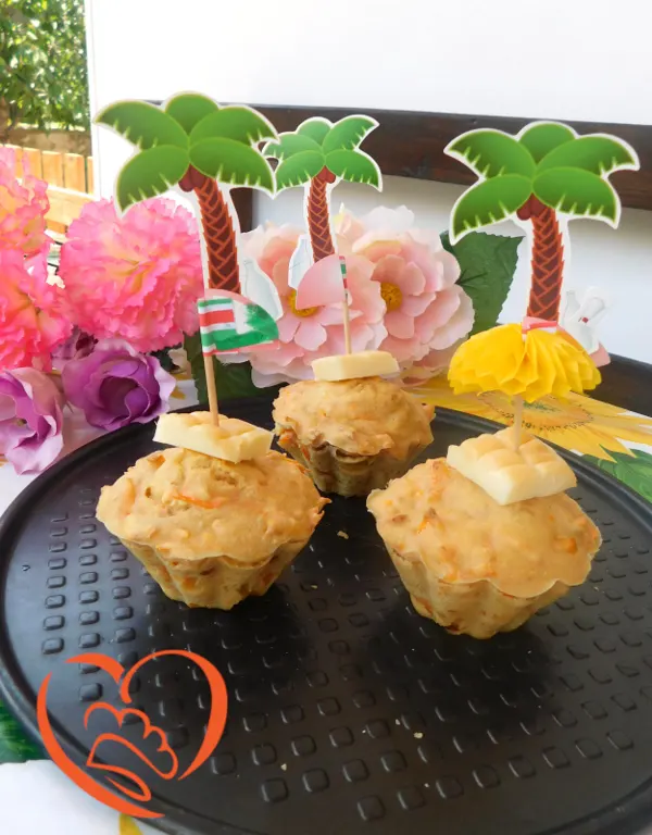Muffins alle carote con pancetta