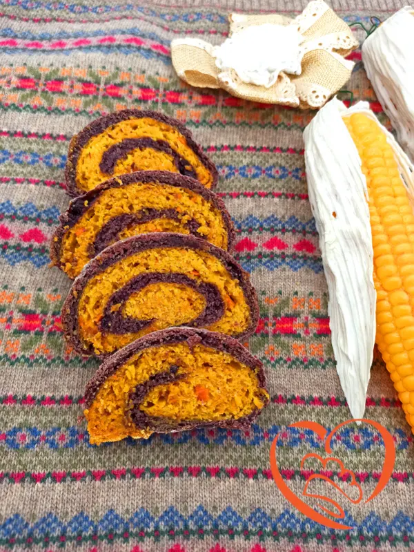 Pane bicolore alle due carote